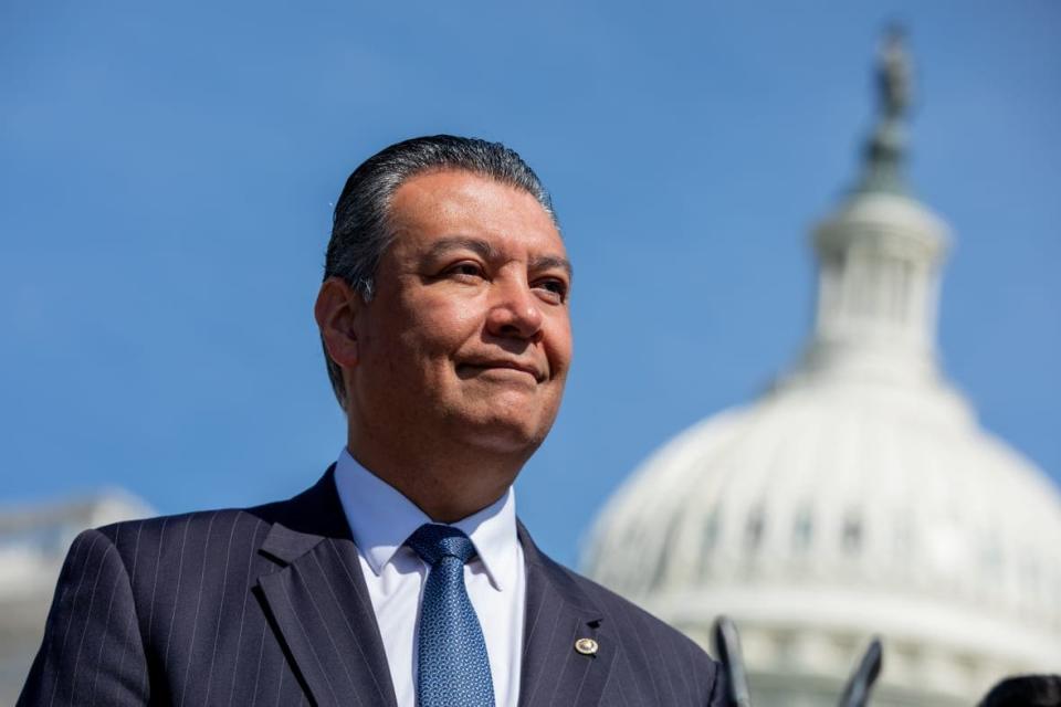 Sen. Alex Padilla, D-Calif., attends a press conference on the Americas Children Act on May 18, 2022 at the U.S. Capitol in Washington, D.C. (Amanda Andrade-Rhoades/For The Washington Post via Getty Images)
