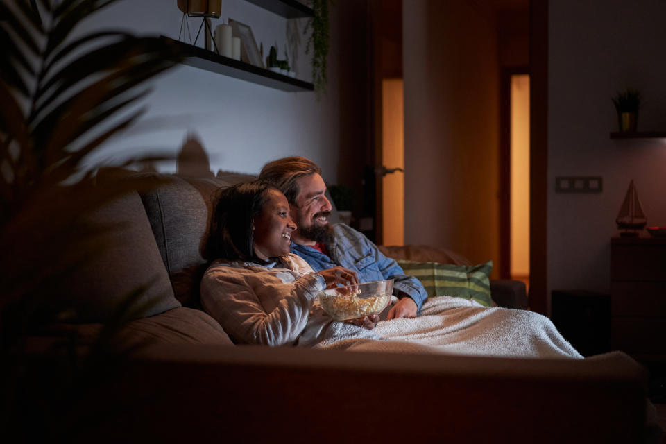 couple watching a movie