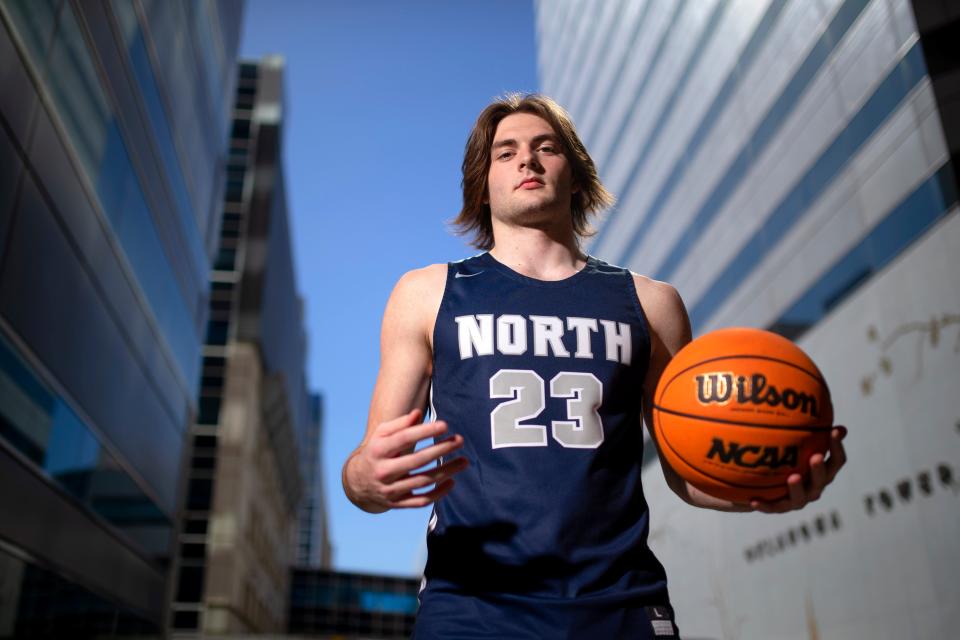 Edmond North's Dylan Warlick made The Oklahoman's Super 5 boys basketball team for the 2022-23 season.