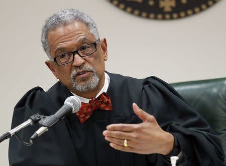 Judge Wayne Salvant issues his ruling in Criminal District Court in Forth Worth, Texas, January 11, 2016. REUTERS/David Kent/Ft. Worth Star-Telegram/Pool
