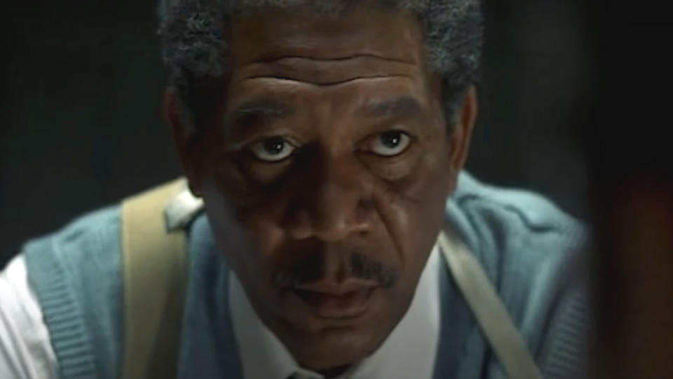 Morgan Freeman in 'Se7en'. (Credit: New Line Cinema)