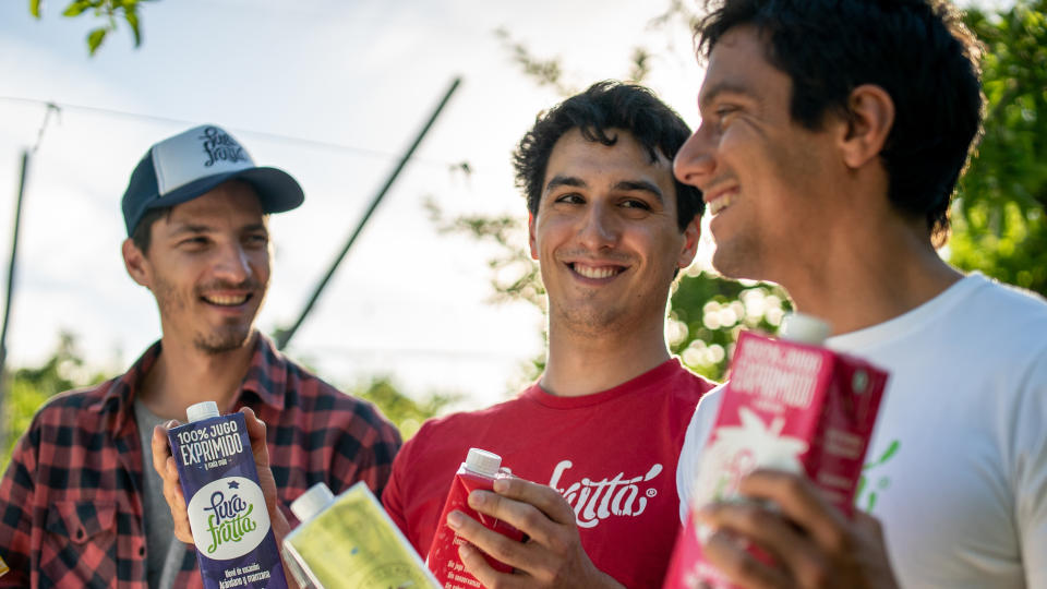 Socios Martín Carro,  Marcos Mercado y José Carlos Melestina, socios de Pura Frutta