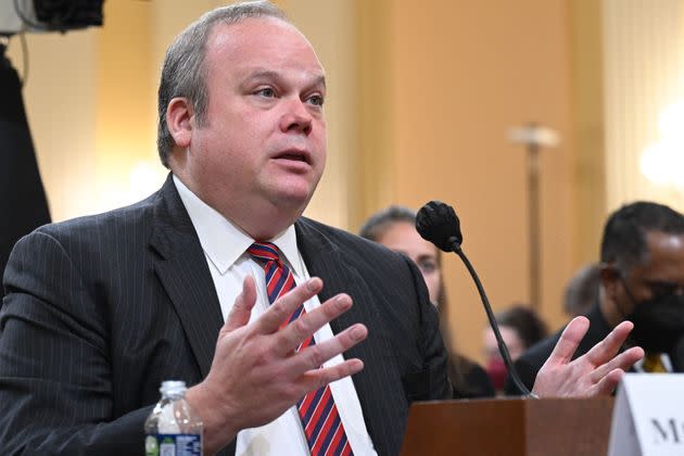 Chris Stirewalt, former Fox News political editor, testifies during a hearing by the House Jan. 6 committee on June 13. (Photo: Saul Loeb via Getty Images)