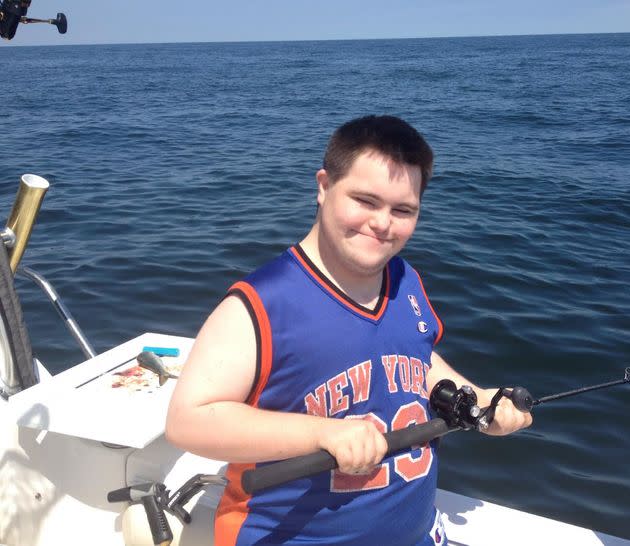 John fishing from a friend’s boat in the Long Island Sound (2018).