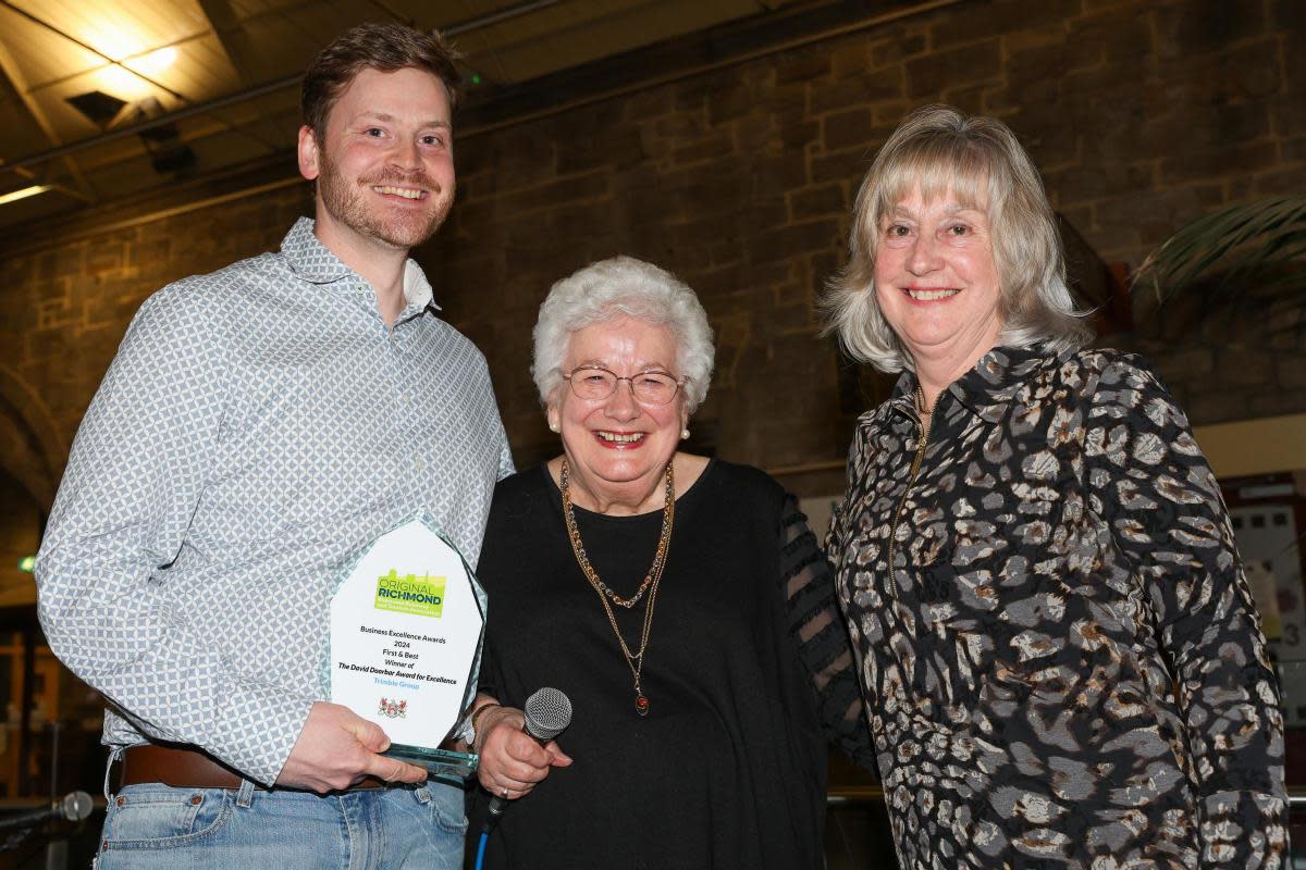 The prestigious David Doorbar Award for Excellence was presented by Faye Doorbar to Toby Trimble, the Director of Trimble Group, who also won the award for Best Innovation – Picture: Chris Booth