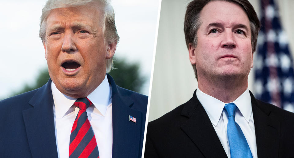 President Trump (Photo: Saul Loeb/AFP/Getty Images); Supreme Court Justice Brett Kavanaugh (Photo: Jabin Botsford/The Washington Post via Getty Images)