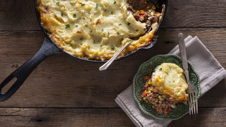 Shepherd's pie in cast iron