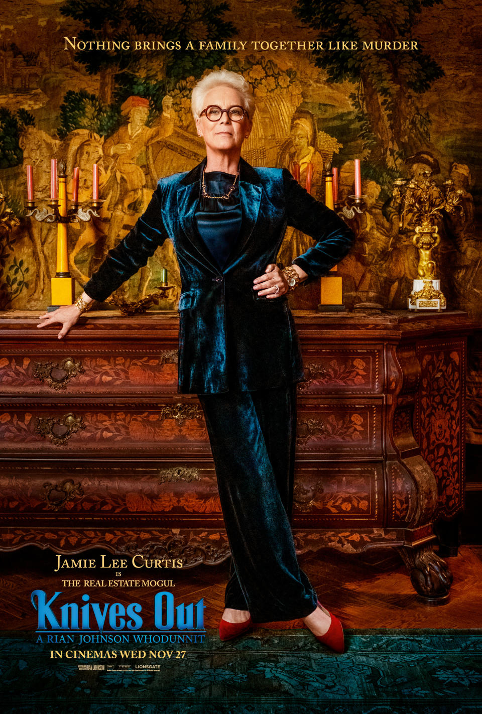 Halloween star Jamie Lee Curtis as "real estate mogul" Linda Drysdale.