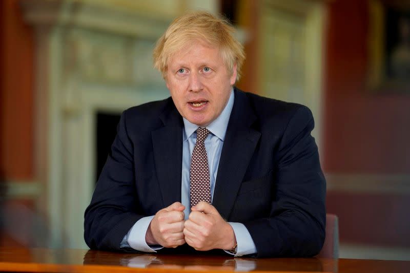 Britain's Prime Minister Boris Johnson's address to the nation from No 10 Downing Street