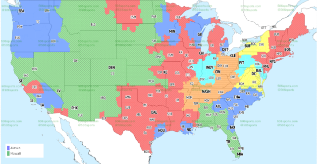 NFL Week 8 TV coverage maps