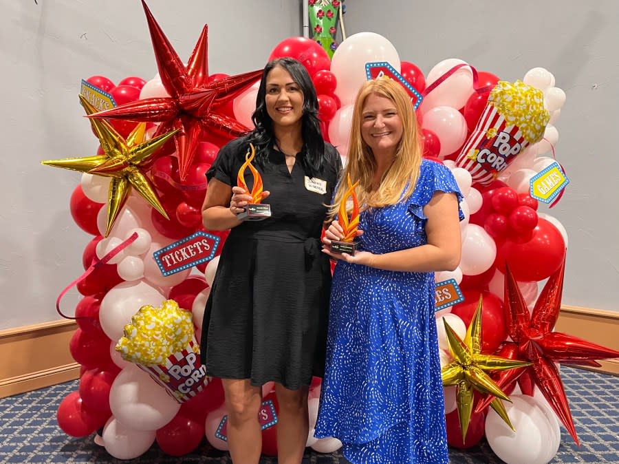 Lead(h)er last fall honored Samantha Widener, left, as 2023 Mentor of the Year and Emily Cummings as Mentee of the Year.