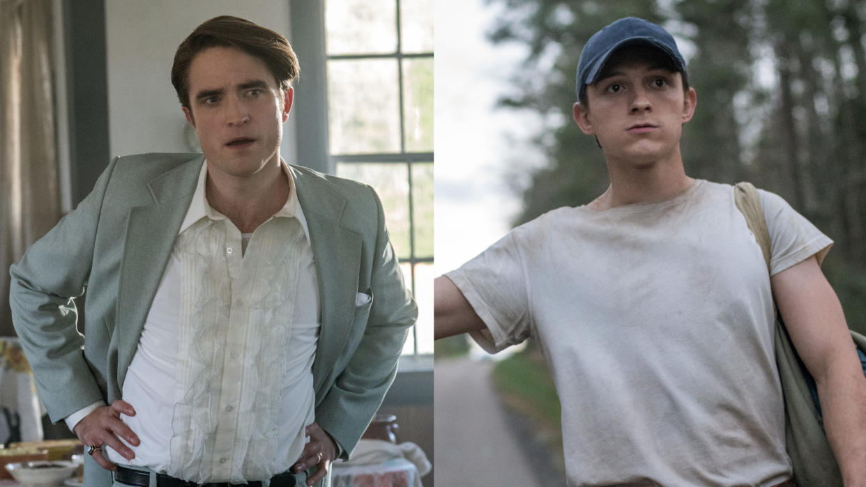 British actors Robert Pattinson and Tom Holland star in 'The Devil All the Time'. (Credit: Glen Wilson/Netflix)