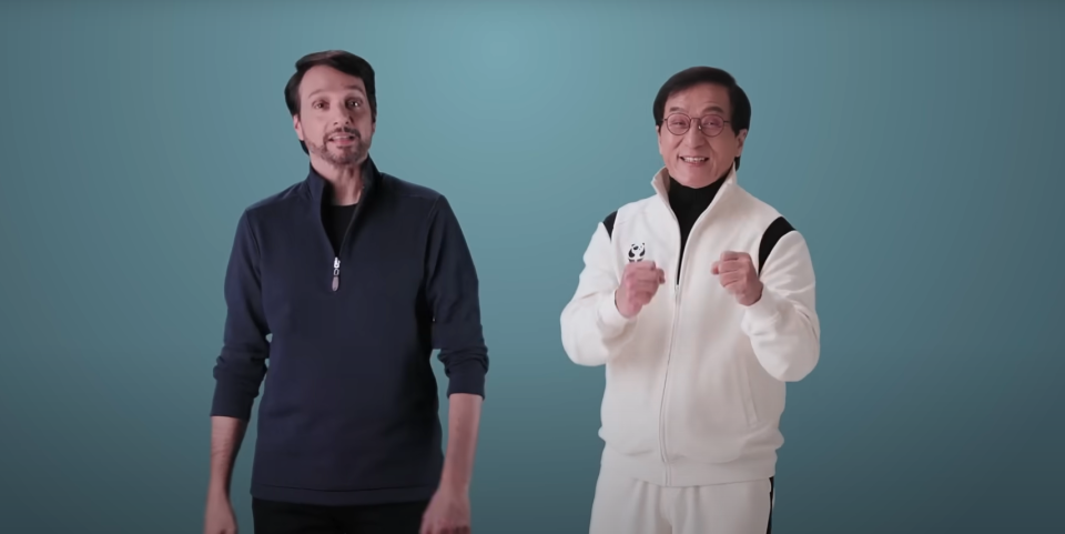 Ralph Maccio and Jackie Chan announced a global talent search for the next Karate Kid. (Sony Pictures/YouTube)