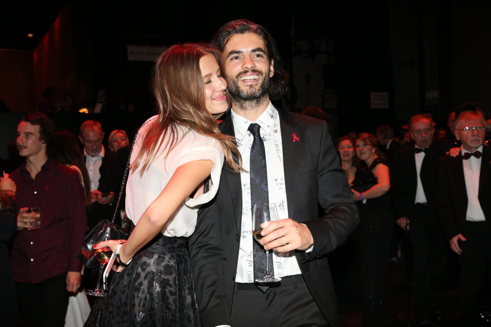 BERLIN, GERMANY - NOVEMBER 03: Nik Xhelilaj (Winnetou) and Nicole Poturalski (Nico Mary) attend the 25th Opera Gala (Festliche Operngala, AIDS Gala) aftershow party at Deutsche Oper Berlin on November 3, 2018 in Berlin, Germany. (Photo by Gisela Schober/Getty Images for Deutsche AIDS-Stiftung)