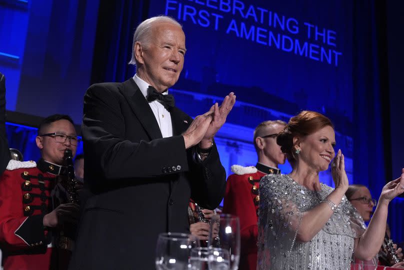 Joe Biden en la cena de corresponsales.