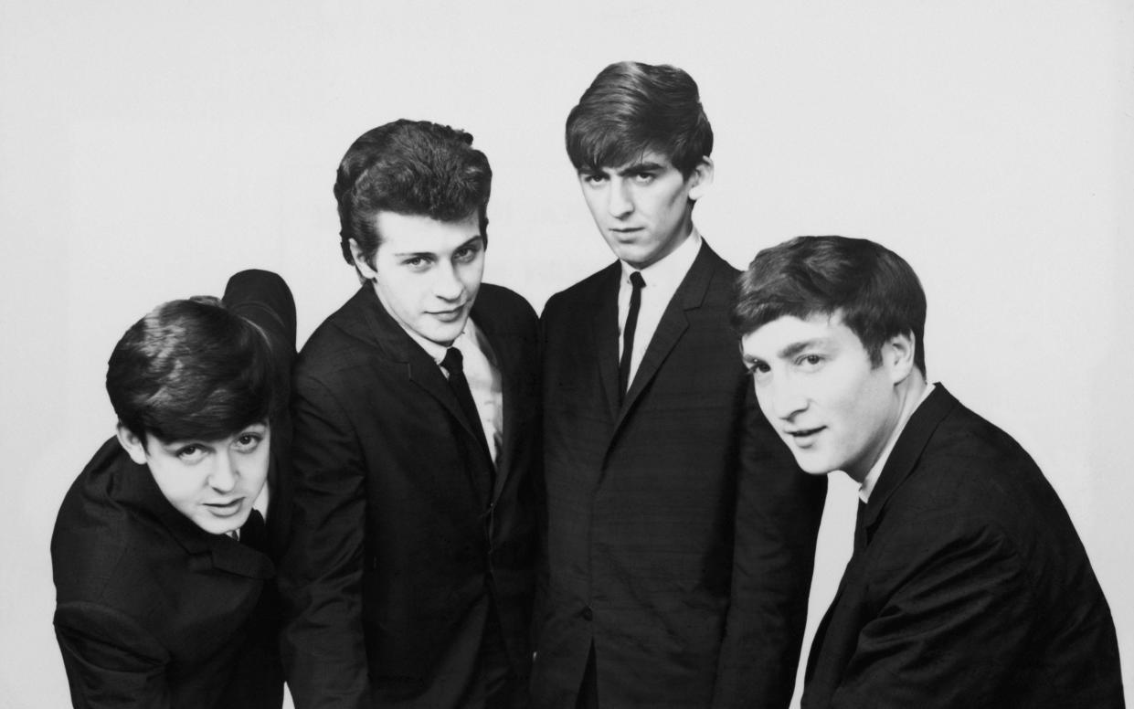 The Beatles: Paul McCartney, Pete Best, George Harrison and John Lennon