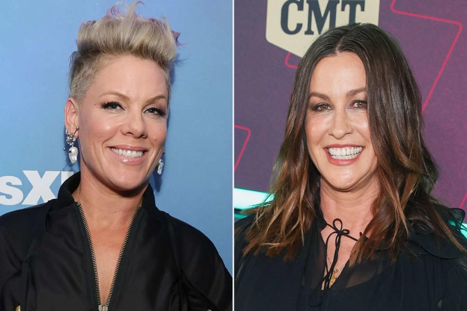 <p>Mike Coppola/Getty; Renee Dominguez/FilmMagic</p> Pink; Alanis Morissette