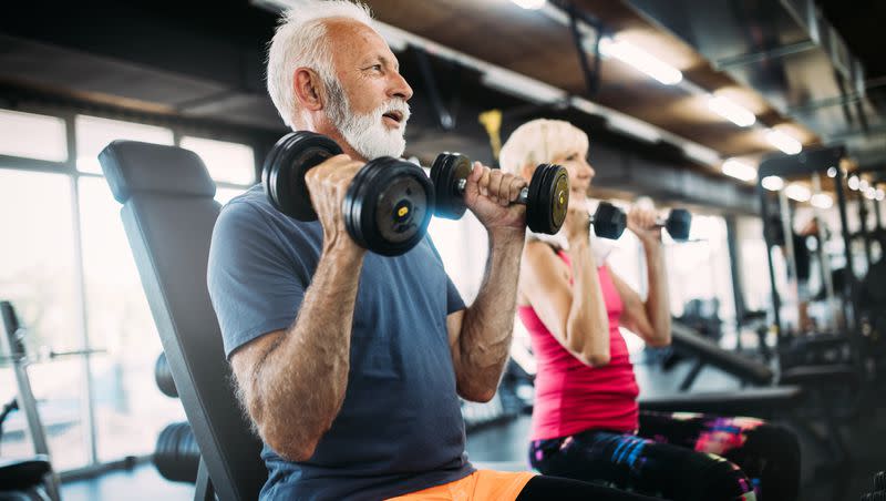 Lifting weights as one ages is good for overall health and fitness.