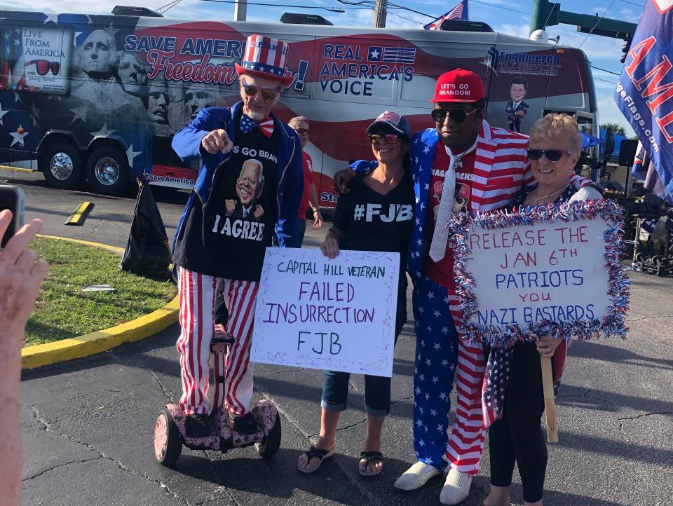 Trump supporters at the "Freedom Rally" in Palm Beach