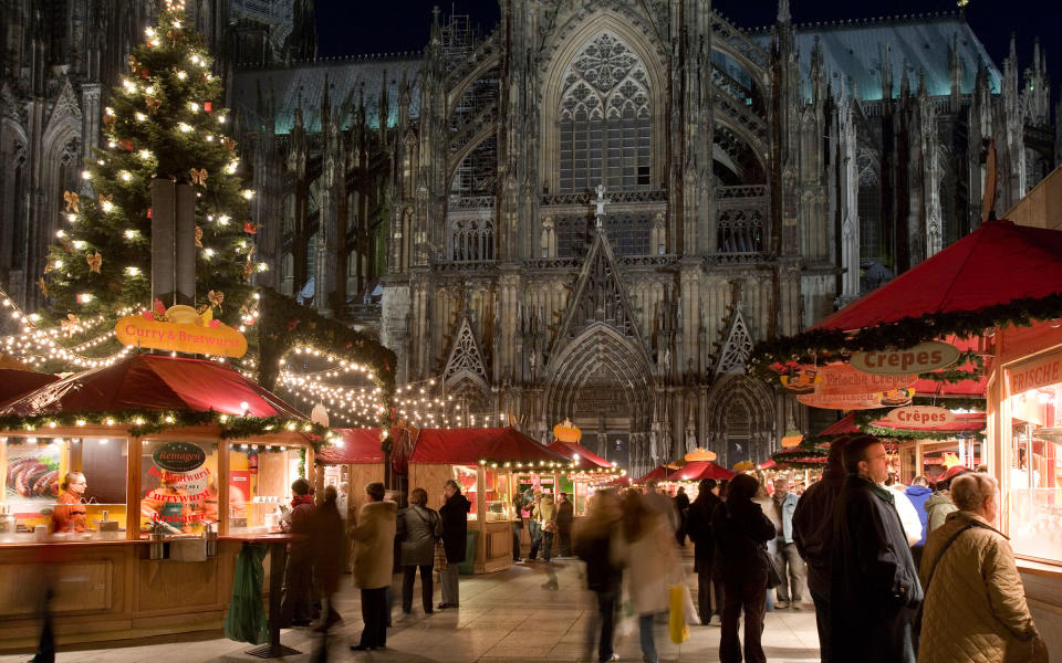 <p><strong>What: </strong>Germany’s fourth largest city was relatively late to the <a rel="nofollow noopener" href="http://www.cologne.de/events/christmas-markets/gay-and-lesbian-christmas-market.html" target="_blank" data-ylk="slk:Christmas market;elm:context_link;itc:0;sec:content-canvas" class="link ">Christmas market</a> game, but it's wasted no time catching up. While its angel and gnome-themed Christmas markets are thoroughly charming, we really love its “Christmas Avenue,” the city’s queer holiday market. All are welcome to browse the rows of pink and purple booths that sell food and crafts made by and for Cologne’s LGBT community. </p> <p><strong>Where: </strong>Located between Schaafenstraße und Pilgrimstraße, in Cologne’s “Bermuda Triangle” neighborhood, the center of the city’s gay bar scene.</p> <p><strong>When: </strong>November 23 to December 23; 12 PM to 10 PM</p>