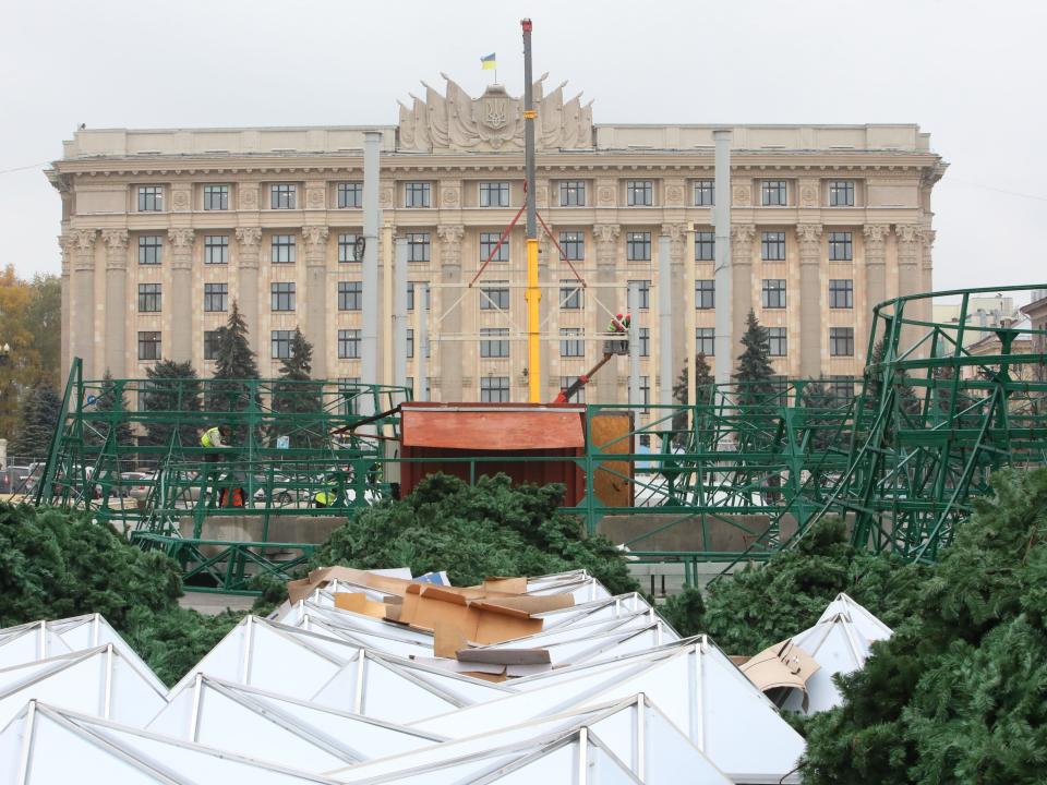 Svobody Square in Kharkiv on November 3, 2020.