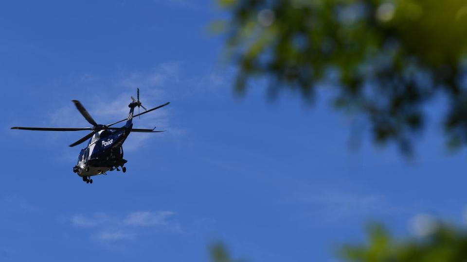 A police helicopter