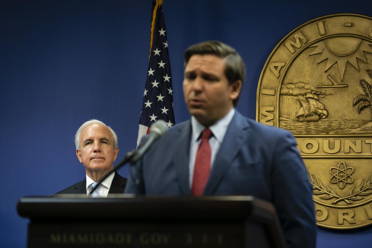 Governor Ron DeSantis has defended Florida's reopening and put a surge in case numbers down to increased testing: Getty Images