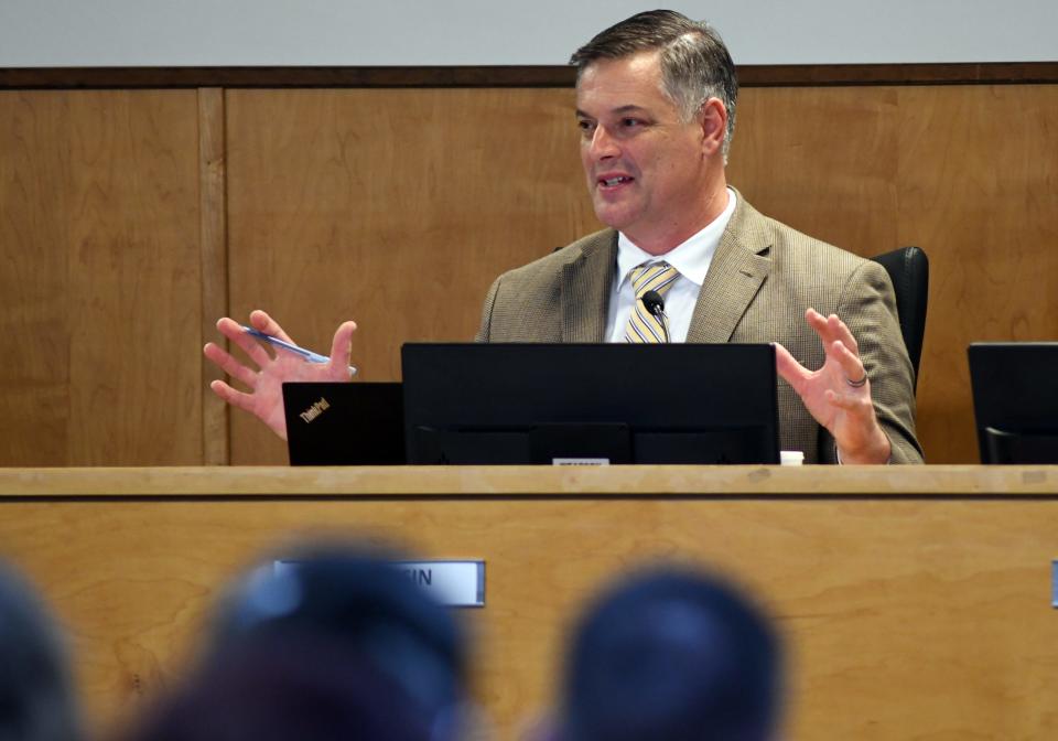 Matt Susin, pictured in a file photo, argued at a Jan. 23 work session that rates of discipline were higher among Black students because of societal factors.