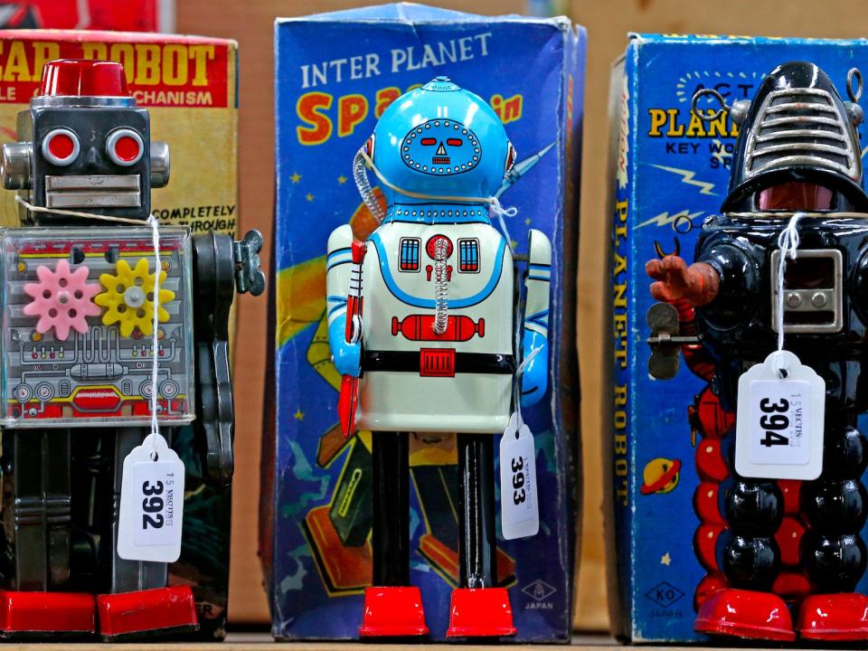 Some of the collection of robots and space toys, the majority of which are in superb condition and with original packaging, which will go under the hammer at Vectis Auctions on Tuesday March 15th.