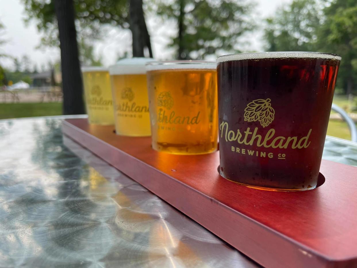 A flight of beer from the Northland Brewing Company.