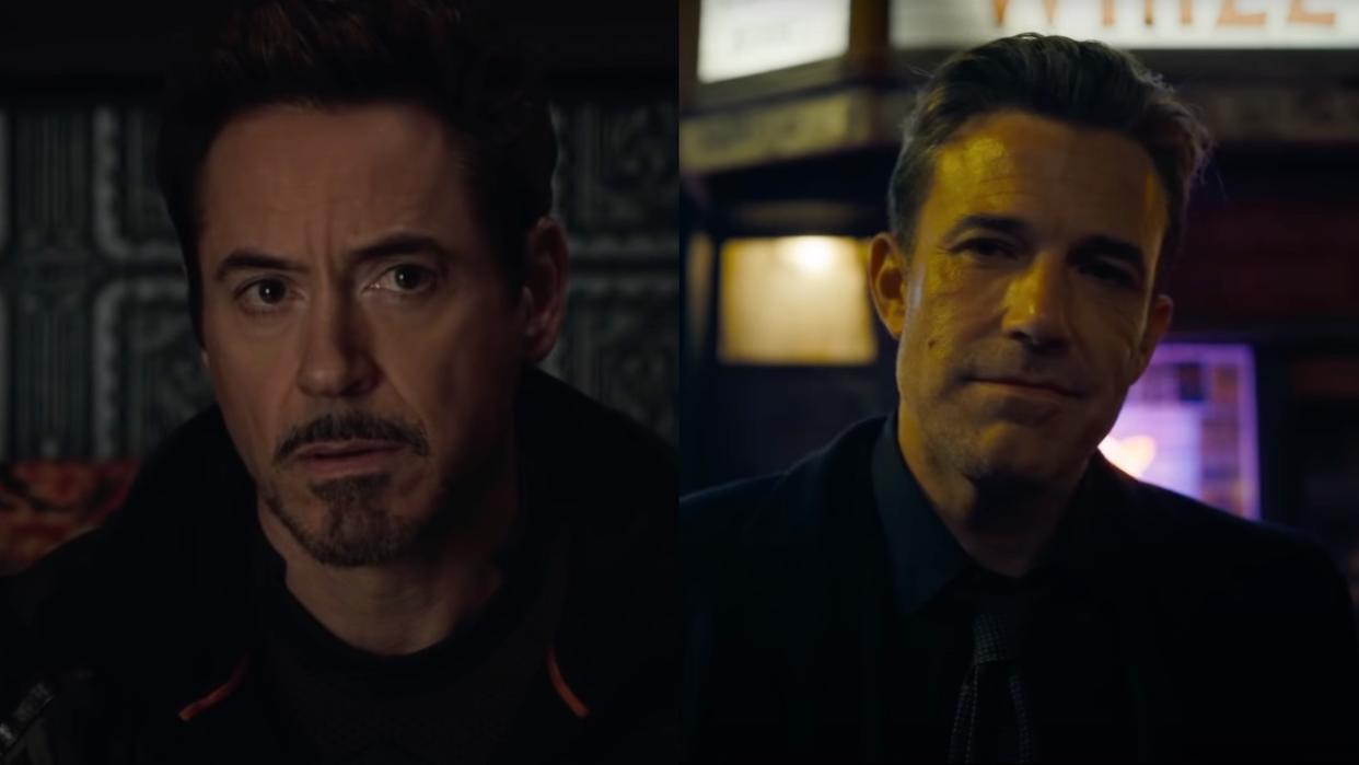  Robert Downey Jr. in Avengers: Infinity War and Ben Affleck in The Flash. 