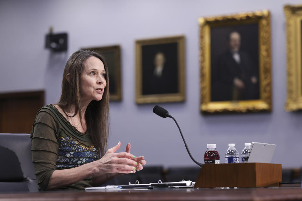 WASHINGTON, DC - APRIL 28: Cybersecurity and Infrastructure Security Agency (CISA) Director Jen Easterly testifies before a House Homeland Security Subcommittee, at the Rayburn House Office Building on April 28, 2022 in Washington, DC. Easterly testifies on the fiscal year 2023 budget request for CISA. (Photo by Kevin Dietsch/Getty Images)