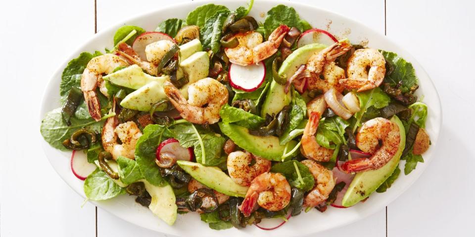 Roasted Shrimp & Poblano Salad