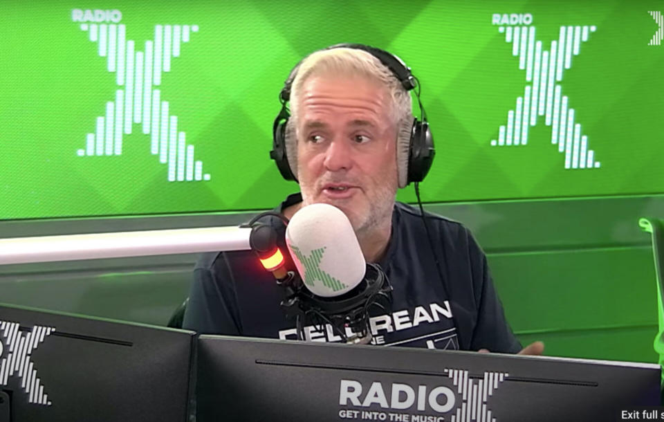 Chris Moyles presenting on Radio X