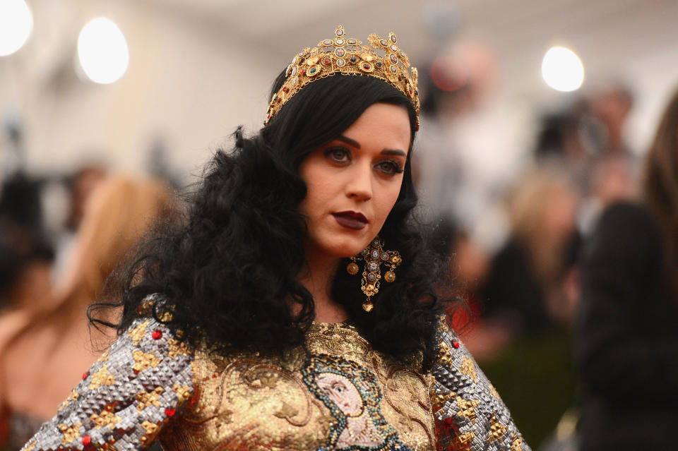 Katy Perry dressed in Dolce &amp; Gabbana at the 2013 Met Gala.&nbsp; (Photo: Stephen Lovekin via Getty Images)