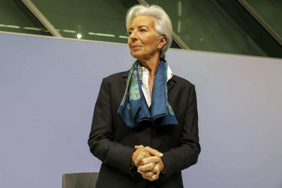 Christine Lagarde, president of the European Central Bank (ECB), Dec. 12, 2019. (Photographer: Alex Kraus/Bloomberg via Getty)