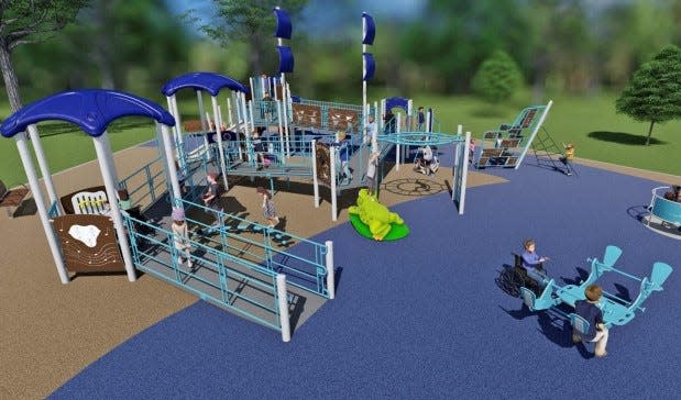 This rendering shows improvements planned for the Annex Playground in Westport. The project is expected to be completed by spring of 2024.