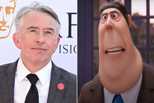 <p>Kate Green/BAFTA/Getty ; Illumination</p> Steve Coogan attends the 2024 BAFTA Television Awards on May 12, 2024 in London, England. ; Silas Ramsbottom in 'Despicable Me 4'.