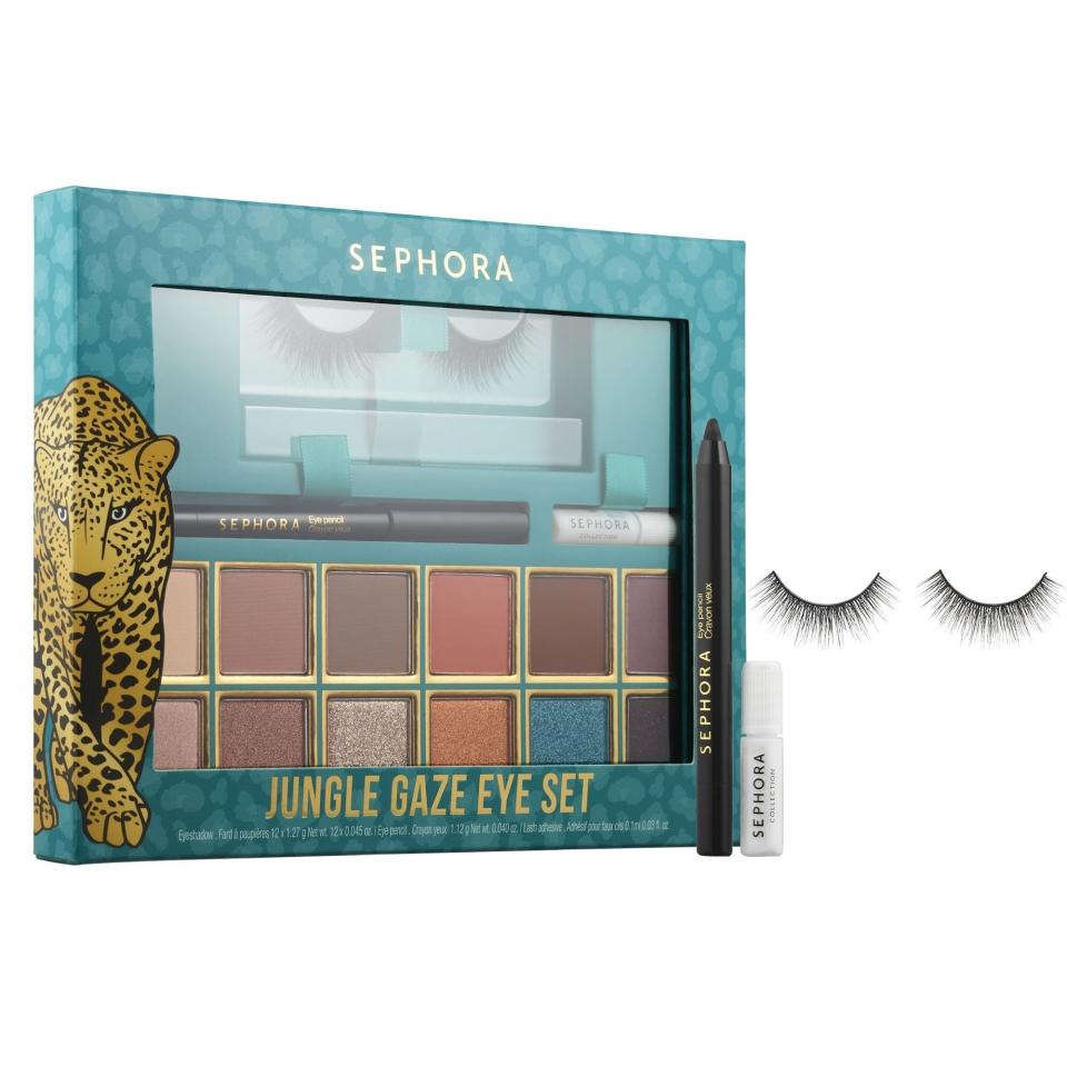 This <a href="https://fave.co/3i8UrLK" target="_blank" rel="noopener noreferrer">eyeshadow and lash beauty gift set </a>features 12 eye shadows, a black pencil eyeliner, mini glue and Sephora false lashes. Gift it to the person on your list who never needs an excuse to go glam. Find it for $25 at <a href="https://fave.co/3i8UrLK" target="_blank" rel="noopener noreferrer">Sephora</a>.