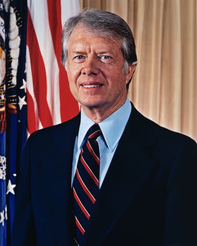 <p>Bettmann/Getty</p> Jimmy Carter's official portrait, 1980