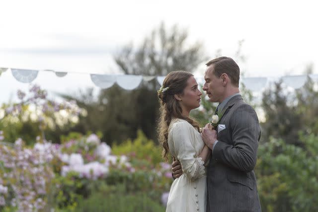 <p>Dreamworks/Kobal/Shutterstock</p> Alicia Vikander and Michael Fassbender acting in the 2016 movie 'The Light Between Oceans.'