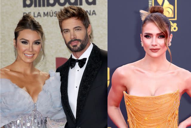 <p>Rodrigo Varela/Getty Images / Romain Maurice/Getty Images</p> Elizabeth Gutiérrez, William Levy y Kimberly Dos Ramos