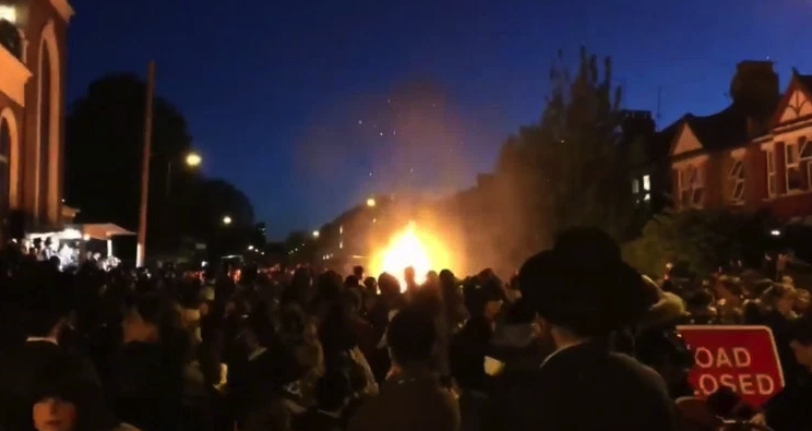 The explosion occurred as local Jewish groups celebrated the Lag BaOmer festival (Picture: Hatzola)