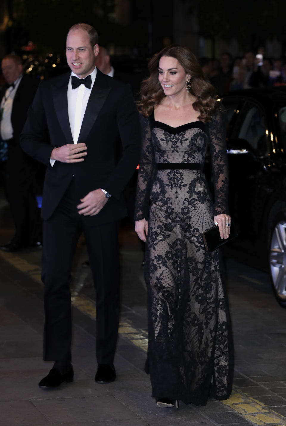 The Duke and Duchess of Cambridge coordinated in black. [Photo: Getty]