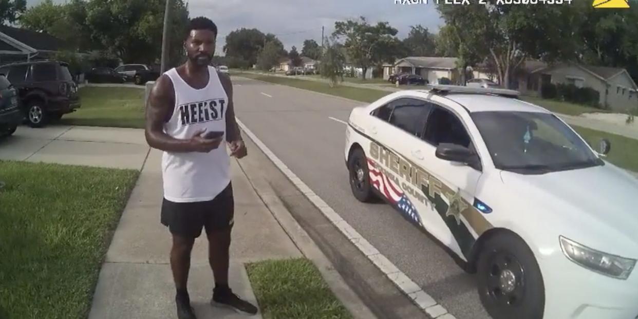 Joseph Griffin seen in police body camera footage from the Volusia County Sheriff's Office.