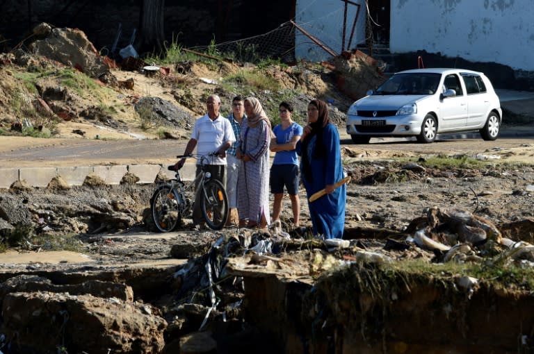 Flash floods on Saturday in Tunisia's northeastern Cap Bon peninsula collapsed bridges and damaged infrastructure