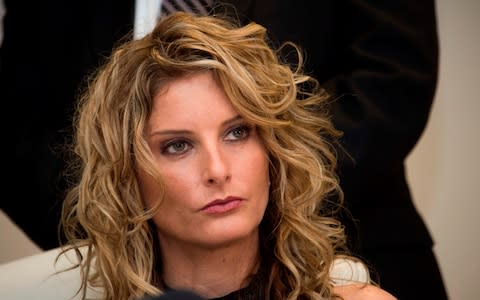 This file photo taken on January 17, 2017 shows Summer Zervos attending a press conference with her attorney Gloria Allred (not seen) to announce the filing of a lawsuit against President-elect Donald Trump, in Los Angeles, California, on January 17, 2017 - Credit: AFP