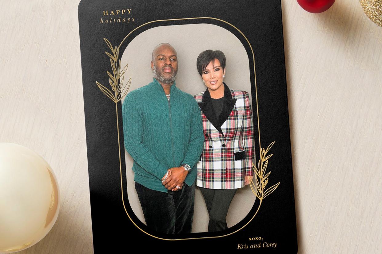 Kris Jenner and Corey Gamble holiday card