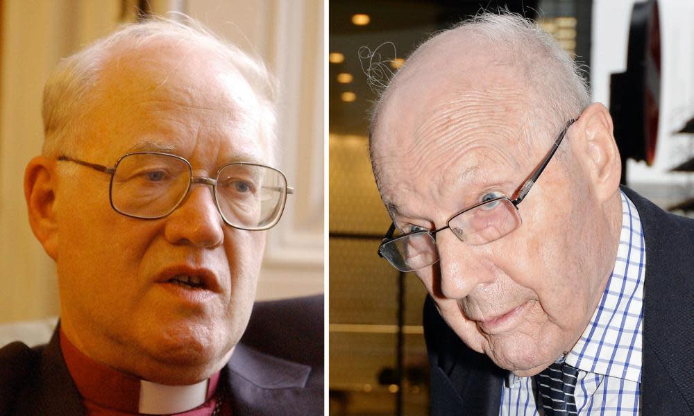 George Carey, the former archbishop of Canterbury (left), and Peter Ball the former Bishop of Gloucester.