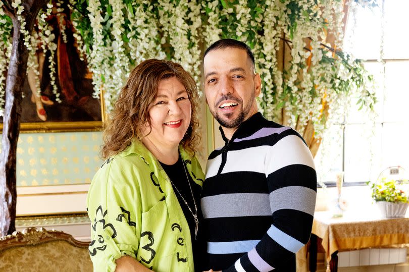 Cheryl Fergison with her husband of 12 years Yassine are happier than ever